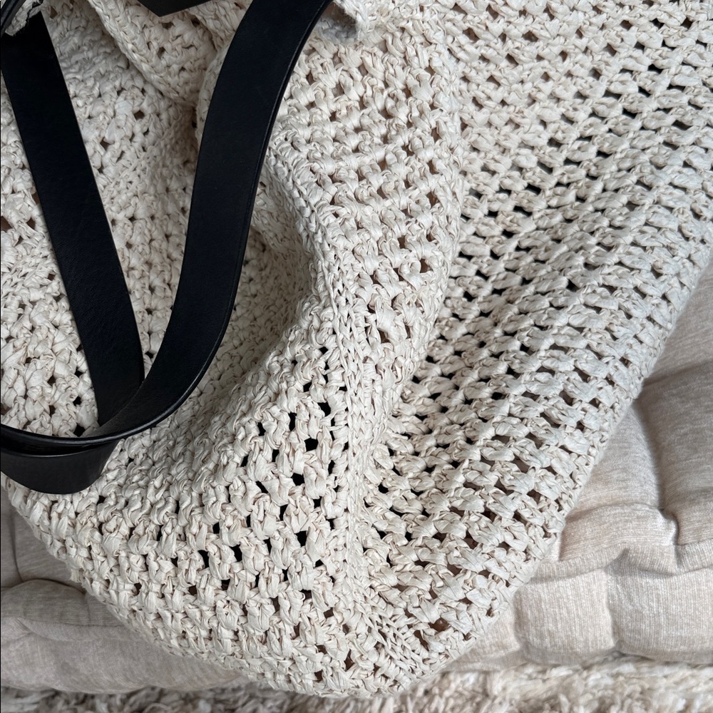 Anine Bing Crochet Tote in Cream - Picture 12 of 12